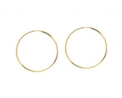 Złote kolczyki szarnir - koła, 40 mm. Żółte kolczyki Apart, złote. Za 599.00 zł.