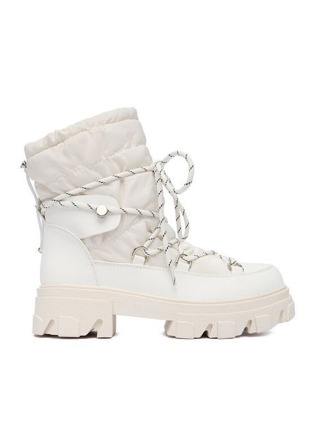 DeeZee Śniegowce 13107-23 Biały. Białe trapery i śniegowce DeeZee, z materiału. Za 229.99 zł.