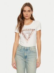 Guess T-Shirt W5RI22 J1314 Biały Regular Fit. Białe t-shirty Guess, xxl, z aplikacjami, z bawełny, bez kołnierzyka, bez ramiączek. Za 132.00 zł.