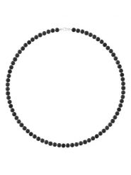 Pearline Srebrny naszyjnik z aglomeratem - dł. 50 cm rozmiar: onesize. Czarne naszyjniki Pearline, srebrne. Za 130.99 zł.