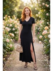 SOULSHAE Sukienka w kolorze czarnym rozmiar: L/XL. Czarne sukienki SOULSHAE, l, bez wzorów, z wiskozy, bez kołnierzyka, bez ramiączek, maxi. Za 109.95 zł.