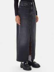 Tommy Jeans Spódnica jeansowa Layla DW0DW21576 Czarny Regular Fit. Czarne spódnice Tommy Jeans, bez wzorów, z bawełny. Za 519.99 zł.