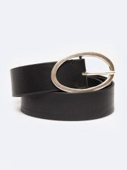 BIG STAR Skórzany pasek w kolorze czarnym rozmiar: L. Czarne paski Big Star, bez wzorów, z materiału, retro. Za 89.99 zł.