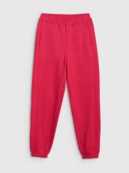 4F Spodnie dresowe joggery damskie - czerwone XL. Czerwone spodnie dresowe 4f, xl, bez wzorów, z bawełny. Za 149.99 zł.