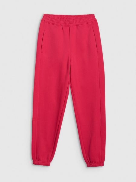4F Spodnie dresowe joggery damskie - czerwone XL. Czerwone spodnie dresowe 4f, xl, bez wzorów, z bawełny. Za 149.99 zł.