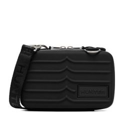 Torebka Hunter. Czarne listonoszki Hunter, bez wzorów, bez dodatków. Za 169.99 zł.