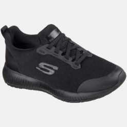 Obuwie Sportowe Damskie Skechers Work: Squad SR Biały. Czarne obuwie sportowe Skechers, z syntetyku, bez zapięcia, trekkingowe, Skechers Sport. Za 490.00 zł.