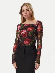 Guess Bluzka W6BP23 K6260 Brązowy Regular Fit. Brązowe bluzki Guess, m, z aplikacjami, z syntetyku, bez kołnierzyka, bez ramiączek. Za 224.99 zł.