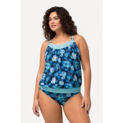 Damskie Tankini kwiaty miękkie miseczki ramiączka z regulacją z recyklingu. Niebieskie bielizna sportowa Ulla Popken, m, bez wzorów, z elastanu. Za 294.99 zł.
