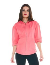Damska bluza basic 3/4. Zielone bluzy LEONE 1947 APPAREL, l, bez wzorów, z bawełny, z kapturem. Za 147.31 zł.