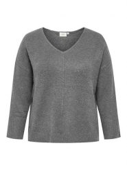 ONLY Carmakoma Sweter w kolorze szarym rozmiar: 50/52. Szare swetry Only Carmakoma, bez wzorów, bez ramiączek. Za 114.71 zł.