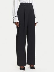 KARL LAGERFELD Spodnie materiałowe A3W10099 Czarny Straight Fit. Czarne spodnie materiałowe KARL LAGERFELD, bez wzorów, z materiału. Za 1,299.00 zł.