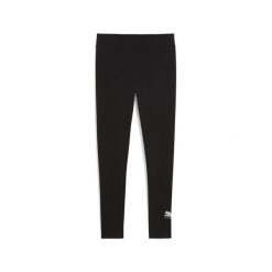 Damskie legginsy ESS METALLIC PUMA Black Metallic Silver. Czarne legginsy Puma, s, bez wzorów. W wyprzedaży za 94.00 zł.
