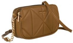 Pikowana listonoszka David Jones [DH] CM6792 j. brązowa. Brązowe torebki klasyczne David Jones, bez wzorów, z materiału, małe, pikowane, bez dodatków. Za 136.99 zł.