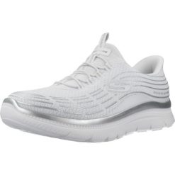 Buty SKECHERS PLUS SOFT LUSTER Biały. Białe trekkingi Skechers, z syntetyku, trekkingowe. Za 406.99 zł.