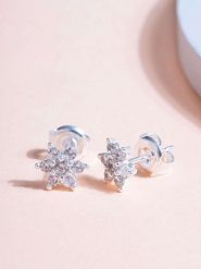 Heliophilia Srebrne kolczyki-wkrętki z cyrkoniami rozmiar: onesize. Szare kolczyki Heliophilia, z cyrkonią, srebrne. Za 43.99 zł.