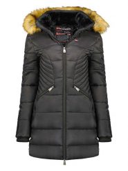 Geographical Norway Płaszcz zimowy "Abeille" w kolorze czarnym rozmiar: M. Czarne płaszcze Geographical Norway, na zimę, m, bez wzorów, z puchu, bez kaptura. Za 220.12 zł.