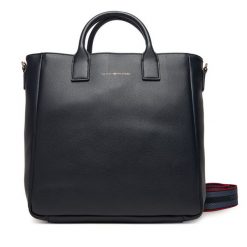 Torebka Tommy Hilfiger. Niebieskie shopper TOMMY HILFIGER, bez wzorów, bez dodatków. Za 649.99 zł.