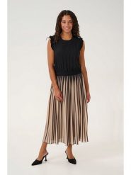CULTURE Sukienka w kolorze czarno-kremowym rozmiar: M. Czarne sukienki Culture, na co dzień, m, bez wzorów, z wiskozy, bez kołnierzyka, bez ramiączek, maxi, proste. Za 220.63 zł.
