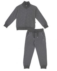 Bluza z pełny zamek błyskawiczny na co dzień. Niebieskie bluzy LEONE 1947 APPAREL, bez wzorów, z dresówki, bez kaptura. Za 105.21 zł.