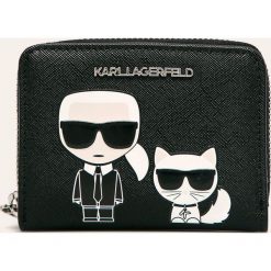 Karl Lagerfeld - Portfel. Czarne portfele KARL LAGERFELD, bez wzorów, z materiału. Za 419.90 zł.