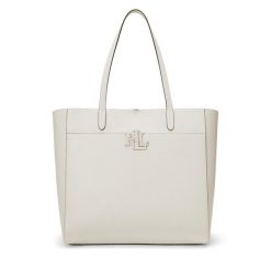 Torebka LAUREN RALPH LAUREN. Białe shopper Lauren Ralph Lauren, bez wzorów, bez dodatków. Za 929.99 zł.
