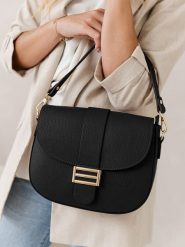 Lia Biassoni Skórzana torebka "Sangro" w kolorze czarnym - 27 x 22 x 7 cm rozmiar: onesize. Czarne torby na ramię Lia Biassoni, bez wzorów, z materiału, na ramię, bez dodatków. Za 260.99 zł.