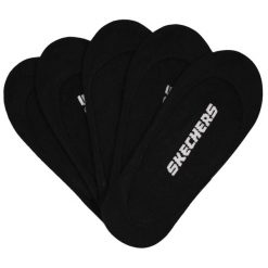 Skarpetki sportowe damskie 5pk Womens Non Terry Socks. Czarne skarpety Skechers, bez wzorów, z materiału. Za 79.99 zł.