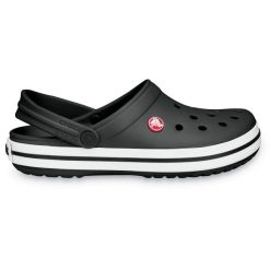 Sandały unisex do chodzenia Crocs CROCBAND. Białe sandały Crocs, bez wzorów, z materiału, sportowe, bez obcasa, bez zapięcia. W wyprzedaży za 199.00 zł.
