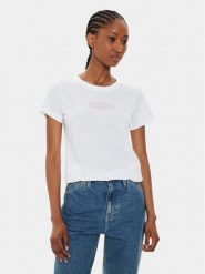 Calvin Klein Jeans T-Shirt Faded Monologo J20J223625 Biały Slim Fit. Białe t-shirty Calvin Klein Jeans, m, bez wzorów, z bawełny, bez kołnierzyka, bez ramiączek. Za 89.99 zł.