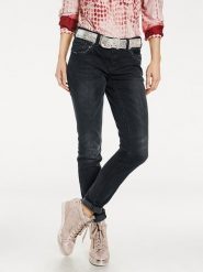 Heine Dżinsy - Slim fit - w kolorze czarnym rozmiar: 36. Czarne jeansy Heine, bez wzorów. Za 154.07 zł.