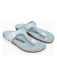 BACKSUN Japonki "Singapore" w kolorze błękitnym rozmiar: 42. Niebieskie klapki Backsun, bez wzorów, z tworzywa sztucznego, z otwartym noskiem, bez obcasa. Za 130.99 zł.