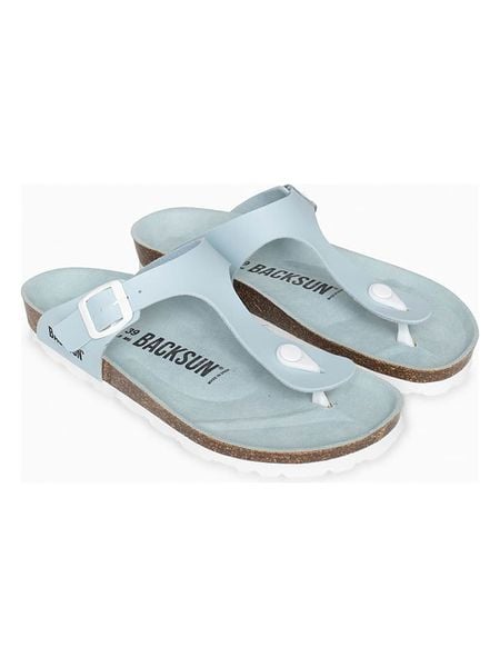BACKSUN Japonki "Singapore" w kolorze błękitnym rozmiar: 39. Niebieskie klapki Backsun, bez wzorów, z tworzywa sztucznego, z otwartym noskiem, bez obcasa. Za 159.95 zł.