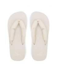 Calvin Klein Jeans Japonki Beach Sandal Flatform Ttxr Satin YW0YW01723 Beżowy. Brązowe klapki Calvin Klein Jeans, bez wzorów, z jeansu, bez obcasa. Za 139.99 zł.
