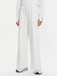 Lacoste Spodnie dresowe XF7374 Biały Wide Leg. Białe spodnie dresowe Lacoste, bez wzorów, z bawełny. Za 379.99 zł.
