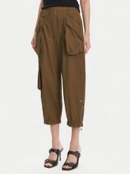 PINKO Spodnie materiałowe 104704 A2ER Khaki Regular Fit. Brązowe spodnie materiałowe Pinko, bez wzorów, z bawełny. Za 859.99 zł.