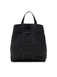 Desigual Plecak Yoko Negro Sumy Mini 25SAKP35 Czarny. Czarne plecaki Desigual, bez wzorów, ze skóry. Za 189.99 zł.