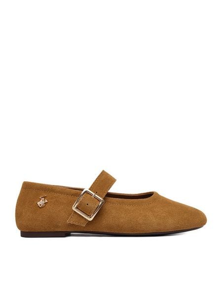 Beverly Hills Polo Club Baleriny EO-CC2534-1 Brązowy. Brązowe baleriny Beverly Hills Polo Club, bez wzorów, ze skóry, bez obcasa. Za 141.99 zł.