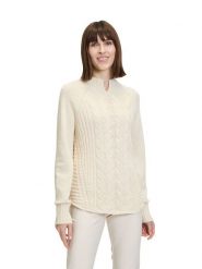 Betty Barclay Sweter w kolorze kremowym rozmiar: 46. Brązowe swetry Betty Barclay, bez wzorów, ze splotem, bez ramiączek. Za 130.99 zł.