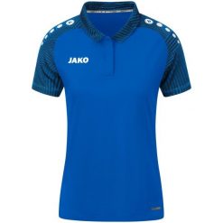 Damska koszulka polo Jako Performance. Niebieskie koszulki polo JAKO, bez wzorów, z materiału, bez kołnierzyka, bez ramiączek. Za 284.00 zł.