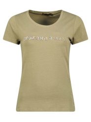 Geographical Norway Koszulka "Jefolly" w kolorze khaki rozmiar: XL. Brązowe bluzki Geographical Norway, xl, bez wzorów, bez kołnierzyka, bez ramiączek. Za 41.79 zł.