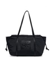 Calvin Klein Torebka LV04F3703G Czarny. Czarne shopper Calvin Klein, bez wzorów, z materiału, bez dodatków. Za 409.99 zł.