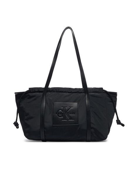 Calvin Klein Torebka LV04F3703G Czarny. Czarne shopper Calvin Klein, bez wzorów, z materiału, bez dodatków. Za 360.99 zł.