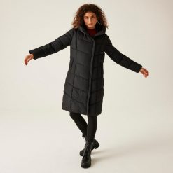 Parka damska Regatta Nurie. Brązowe parki Regatta, z puchu, sportowe, bez kaptura. W wyprzedaży za 349.99 zł.