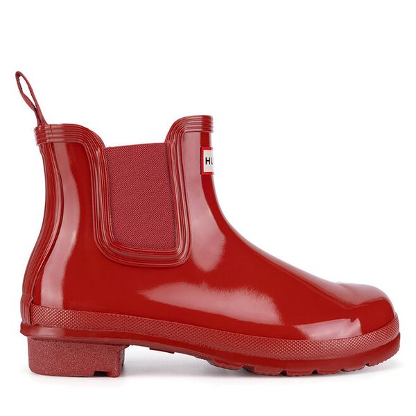Kalosze Hunter. Czerwone kalosze Hunter, bez wzorów. Za 399.99 zł.