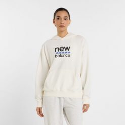 Bluza damska New Balance WT51519SST – beżowa. Brązowe bluzy New Balance, xl, bez wzorów, z bawełny, bez kaptura. Za 249.99 zł.