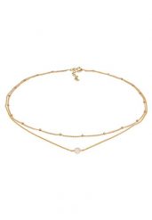 Elli Damski naszyjnik Choker warstwowy z kulkowym łańcuszkiem z kwarcem różowym pozłacane srebro 925 Sterling Silver Naszyjniki 1 ct. Czerwone naszyjniki Elli, z kwarcem, pozłacane. Za 293.99 zł.