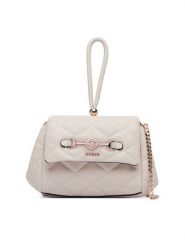 Guess Torebka Frances Mini HWQG22 41780 Kremowy. Białe torebki klasyczne Guess, z aplikacjami, ze skóry, bez dodatków. Za 494.99 zł.