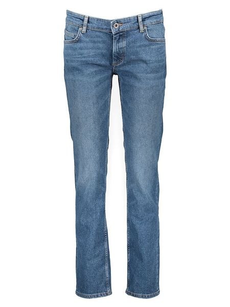 Marc O´Polo Dżinsy - Regular fit - w kolorze niebieskim rozmiar: W34/L32. Niebieskie jeansy l, z aplikacjami. Za 218.57 zł.