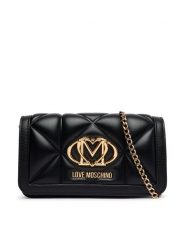LOVE MOSCHINO Torebka JC5640PP0PLC0000 Czarny. Czarne kopertówki Love Moschino, bez wzorów, ze skóry, bez dodatków. Za 699.99 zł.